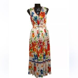 Anthropologie Multicolor Floral Maxi Dress me2 magic